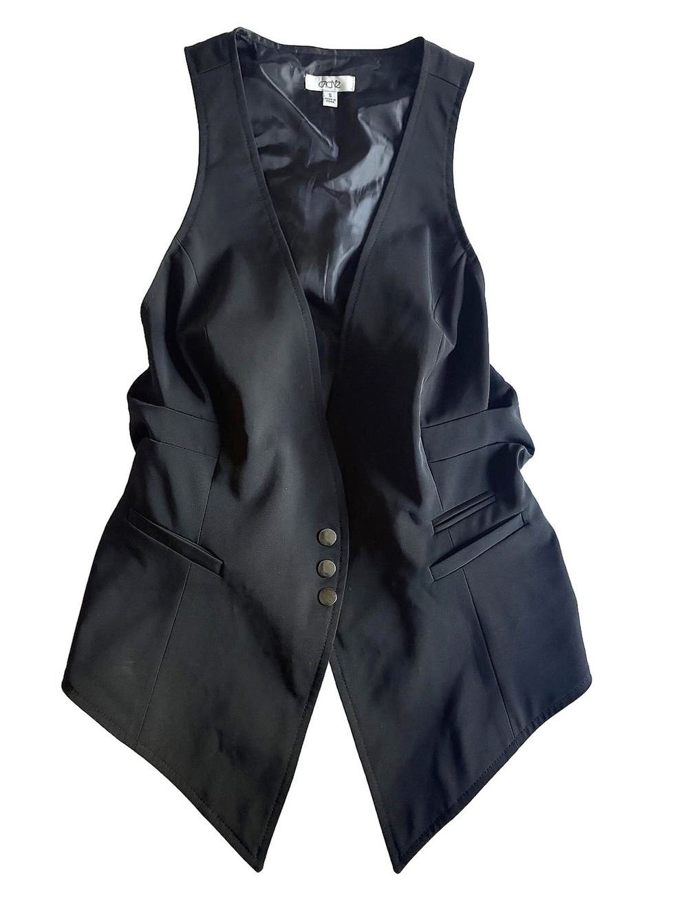 Vintage Y2K Cache Black Sleeveless Tailored Vest Size Small #fall #interview